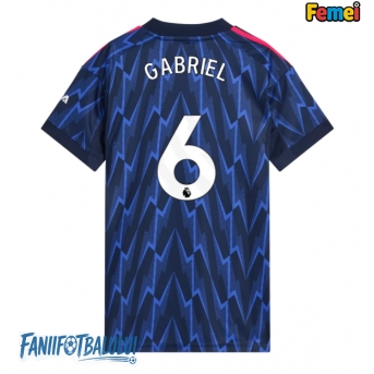 Arsenal Gabriel Magalhaes #6 Tricou Fotbal Replică 2025-26 Femei Deplasare